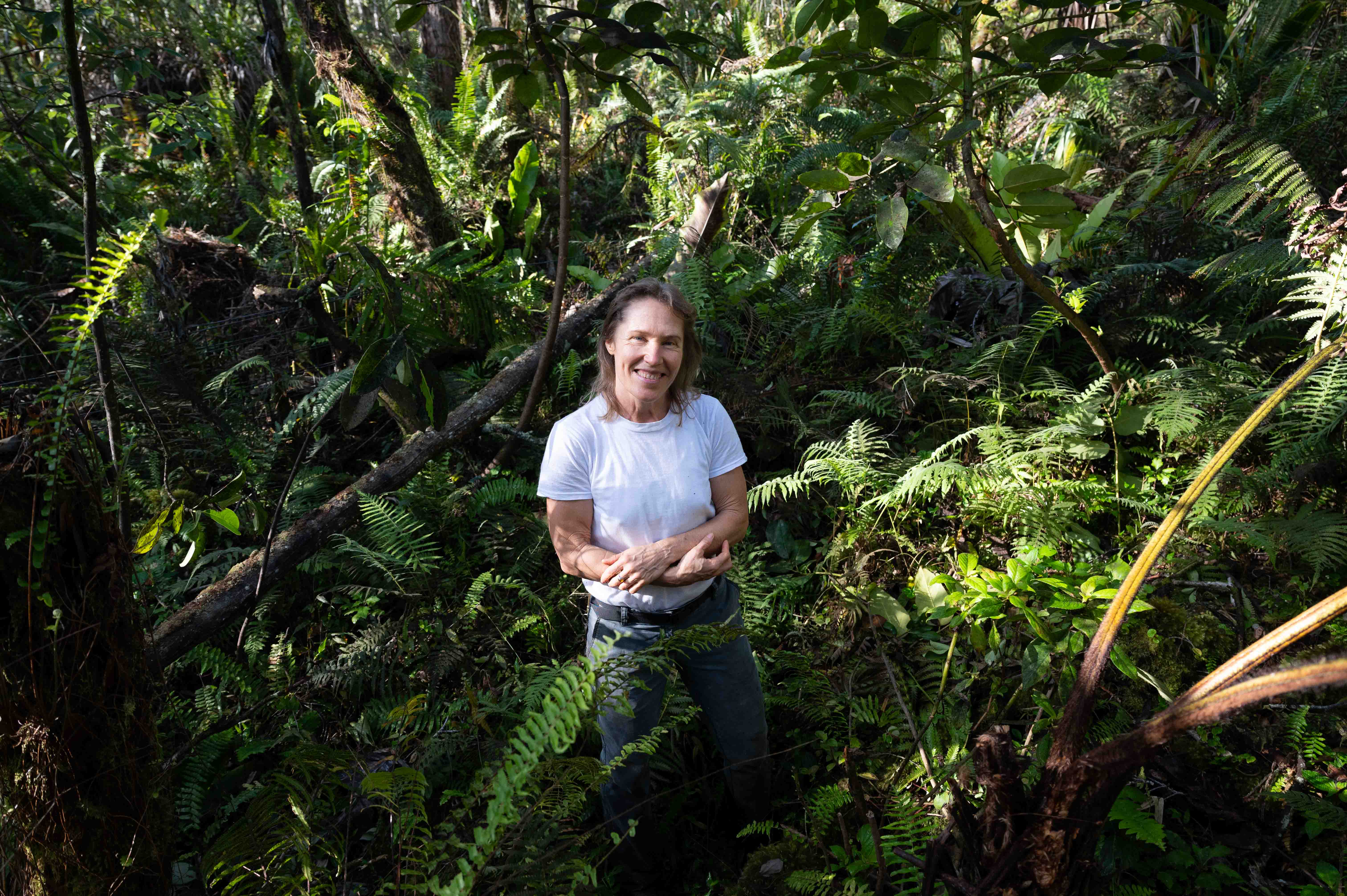 Woman in forest