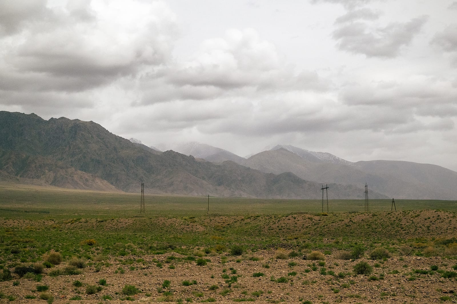 Weather coming across the steppe
